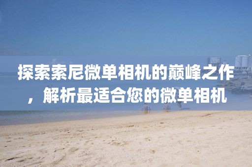 探索索尼微单相机的巅峰之作，解析最适合您的微单相机