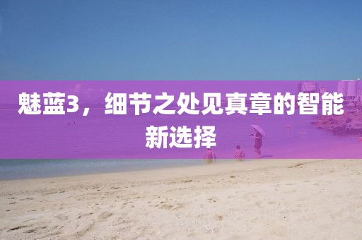 魅蓝3，细节之处见真章的智能新选择