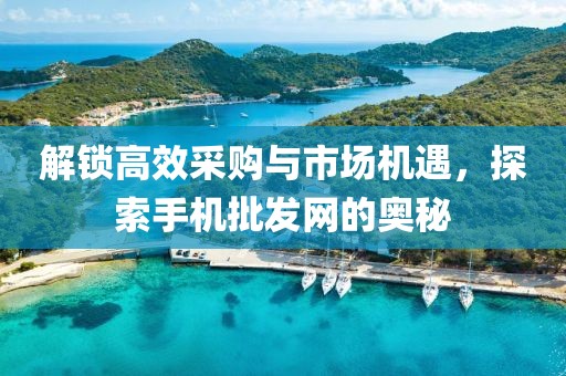 解锁高效采购与市场机遇，探索手机批发网的奥秘