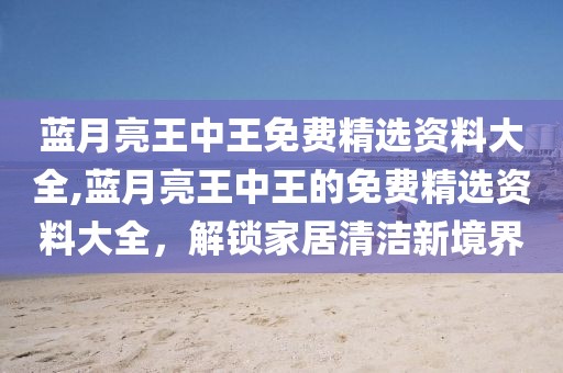蓝月亮王中王免费精选资料大全,蓝月亮王中王的免费精选资料大全，解锁家居清洁新境界