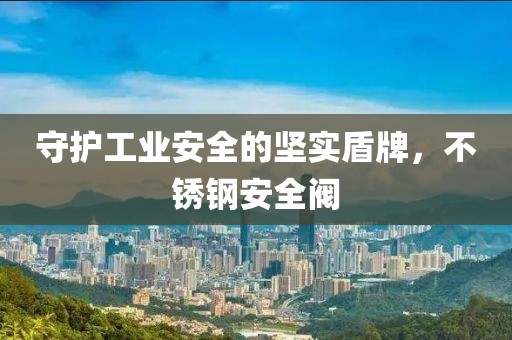 守护工业安全的坚实盾牌，不锈钢安全阀