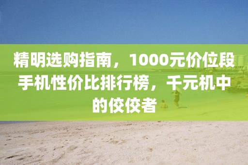 精明选购指南，1000元价位段手机性价比排行榜，千元机中的佼佼者