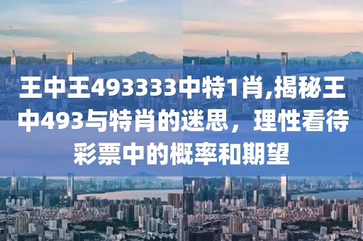 王中王493333中特1肖,揭秘王中493与特肖的迷思，理性看待彩票中的概率和期望