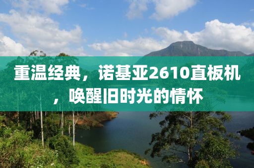 重温经典，诺基亚2610直板机，唤醒旧时光的情怀