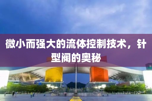 微小而强大的流体控制技术，针型阀的奥秘