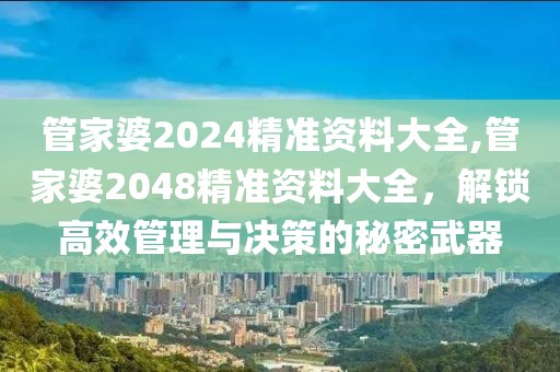 管家婆2024精准资料大全,管家婆2048精准资料大全，解锁高效管理与决策的秘密武器