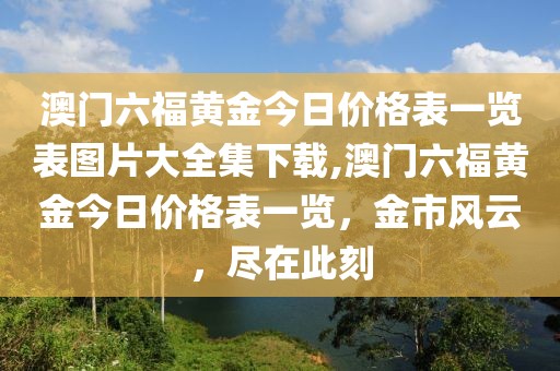 澳门六福黄金今日价格表一览表图片大全集下载,澳门六福黄金今日价格表一览，金市风云，尽在此刻
