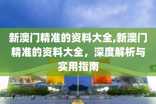 新澳门精准的资料大全,新澳门精准的资料大全，深度解析与实用指南