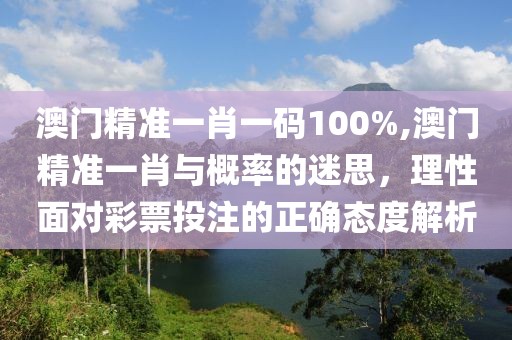 澳门精准一肖一码100%,澳门精准一肖与概率的迷思，理性面对彩票投注的正确态度解析