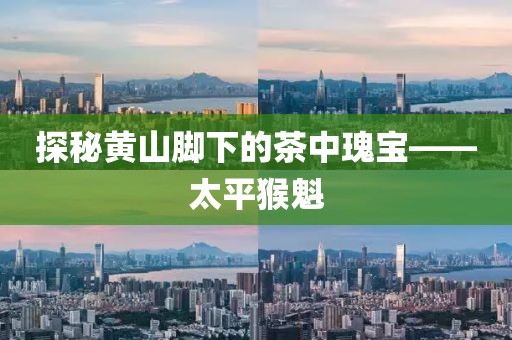 探秘黄山脚下的茶中瑰宝——太平猴魁