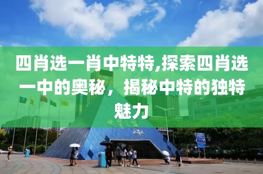 四肖选一肖中特特,探索四肖选一中的奥秘，揭秘中特的独特魅力