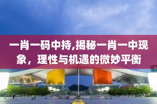 一肖一码中持,揭秘一肖一中现象，理性与机遇的微妙平衡