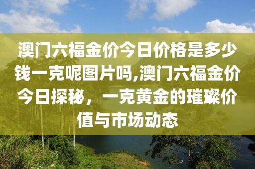 澳门六福金价今日价格是多少钱一克呢图片吗,澳门六福金价今日探秘，一克黄金的璀璨价值与市场动态