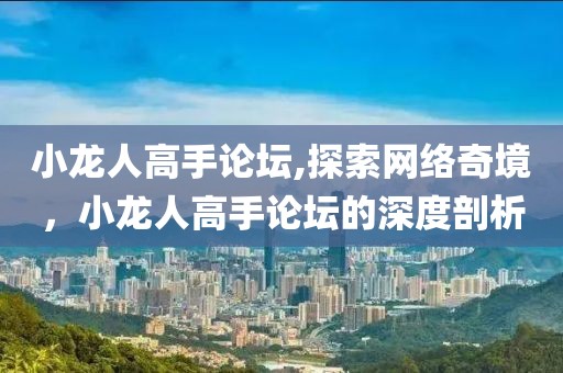 小龙人高手论坛,探索网络奇境，小龙人高手论坛的深度剖析