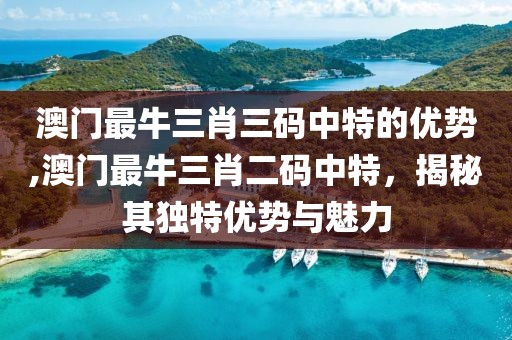 澳门最牛三肖三码中特的优势,澳门最牛三肖二码中特，揭秘其独特优势与魅力