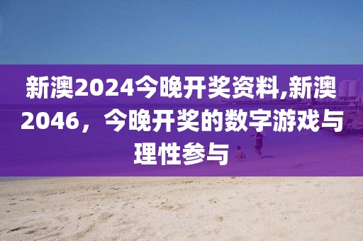 新澳2024今晚开奖资料,新澳2046，今晚开奖的数字游戏与理性参与