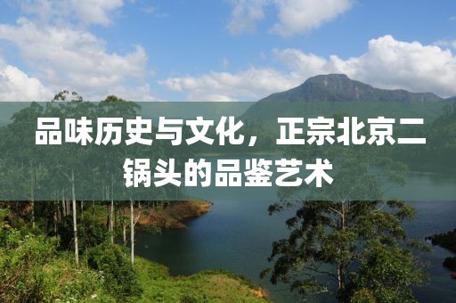 品味历史与文化，正宗北京二锅头的品鉴艺术