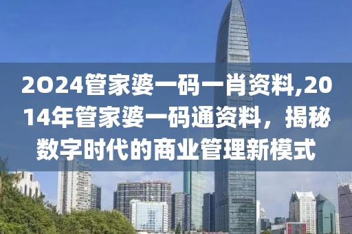 2O24管家婆一码一肖资料,2014年管家婆一码通资料，揭秘数字时代的商业管理新模式