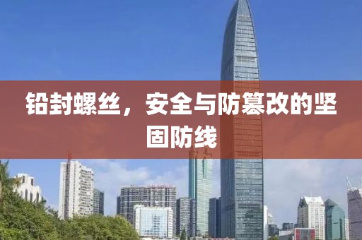 铅封螺丝，安全与防篡改的坚固防线