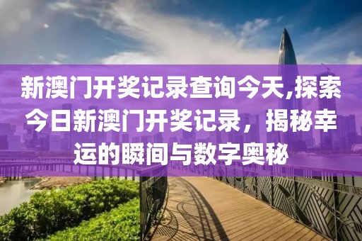 新澳门开奖记录查询今天,探索今日新澳门开奖记录，揭秘幸运的瞬间与数字奥秘