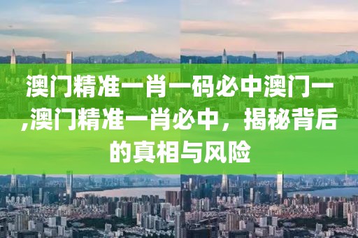 澳门精准一肖一码必中澳门一,澳门精准一肖必中，揭秘背后的真相与风险