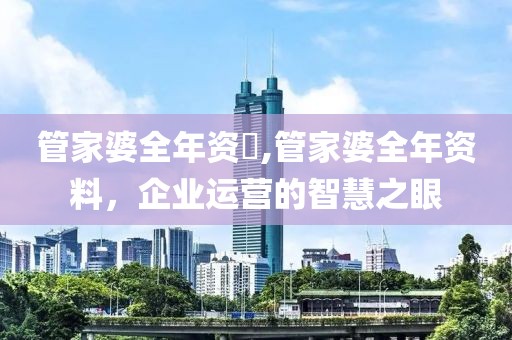 管家婆全年资枓,管家婆全年资料，企业运营的智慧之眼