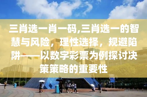 三肖选一肖一码,三肖选一的智慧与风险，理性选择，规避陷阱——以数字彩票为例探讨决策策略的重要性
