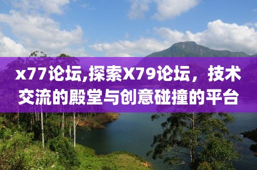 x77论坛,探索X79论坛，技术交流的殿堂与创意碰撞的平台