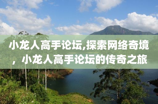 小龙人高手论坛,探索网络奇境，小龙人高手论坛的传奇之旅