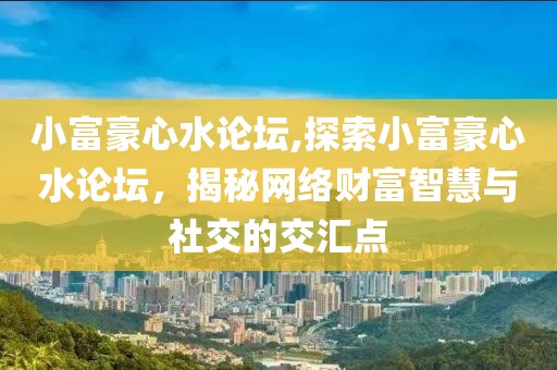 小富豪心水论坛,探索小富豪心水论坛，揭秘网络财富智慧与社交的交汇点