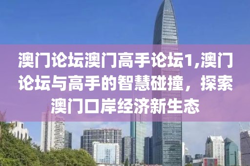 澳门论坛澳门高手论坛1,澳门论坛与高手的智慧碰撞，探索澳门口岸经济新生态