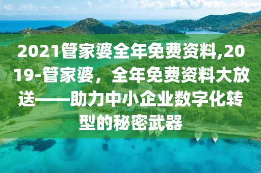 2021管家婆全年免费资料,2019-管家婆，全年免费资料大放送——助力中小企业数字化转型的秘密武器