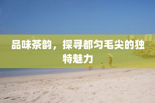 品味茶韵，探寻都匀毛尖的独特魅力