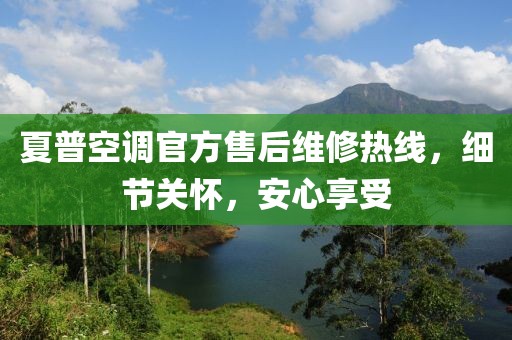 夏普空调官方售后维修热线，细节关怀，安心享受