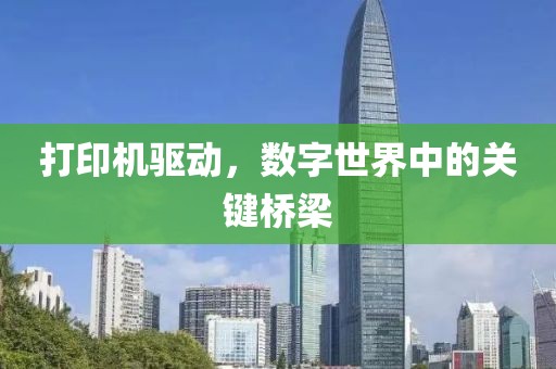 打印机驱动，数字世界中的关键桥梁