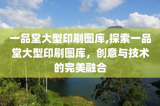 一品堂大型印刷图库,探索一品堂大型印刷图库，创意与技术的完美融合