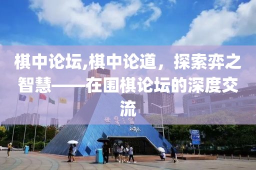 棋中论坛,棋中论道，探索弈之智慧——在围棋论坛的深度交流