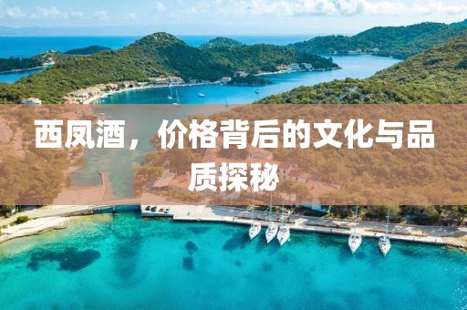 西凤酒，价格背后的文化与品质探秘