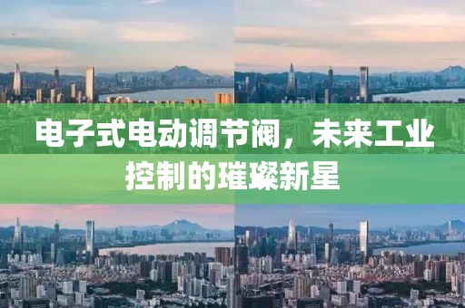 电子式电动调节阀，未来工业控制的璀璨新星