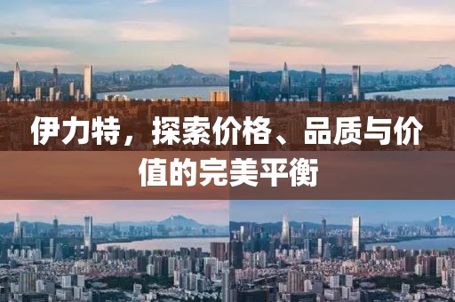 伊力特，探索价格、品质与价值的完美平衡