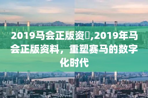 2019马会正版资枓,2019年马会正版资料，重塑赛马的数字化时代