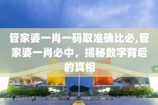 管家婆一肖一码取准确比必,管家婆一肖必中，揭秘数字背后的真相
