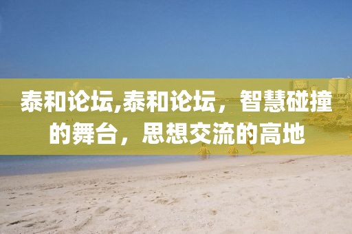 泰和论坛,泰和论坛，智慧碰撞的舞台，思想交流的高地