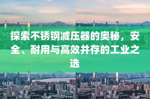 不锈钢减压器