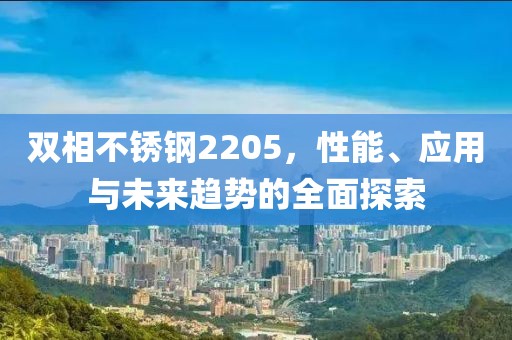 双相不锈钢2205，性能、应用与未来趋势的全面探索