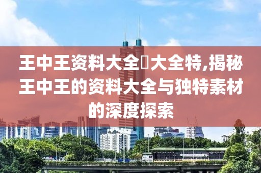 王中王资料大全枓大全特,揭秘王中王的资料大全与独特素材的深度探索