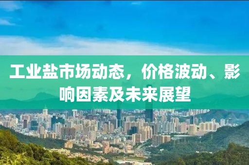 工业盐市场动态，价格波动、影响因素及未来展望