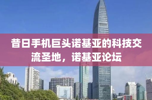 昔日手机巨头诺基亚的科技交流圣地，诺基亚论坛