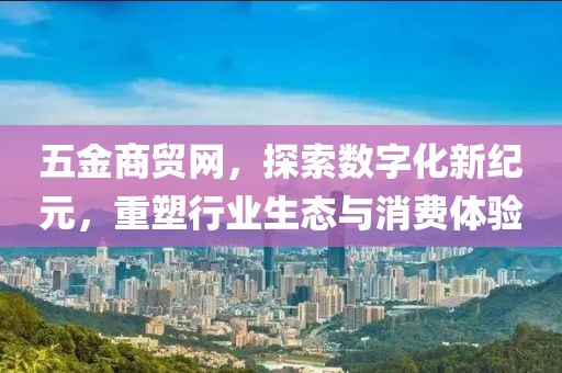五金商贸网，探索数字化新纪元，重塑行业生态与消费体验