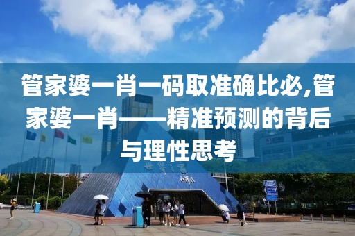 管家婆一肖一码取准确比必,管家婆一肖——精准预测的背后与理性思考